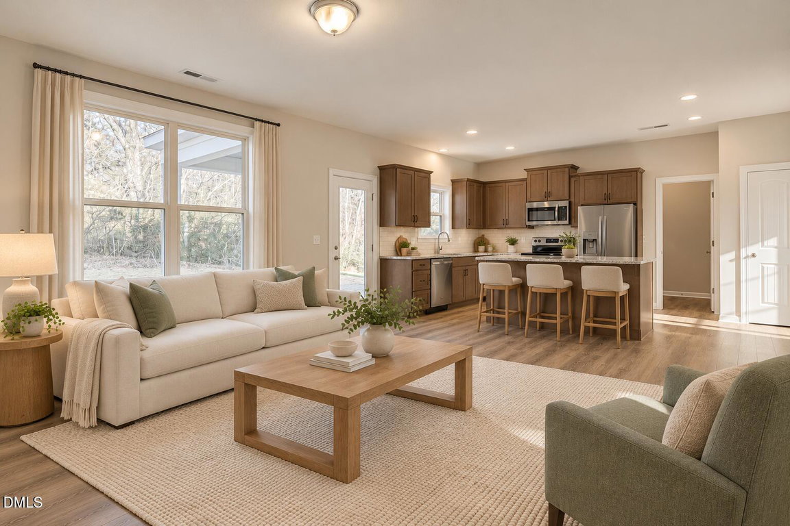 Sunlit Family Room and Oak Kitchen-6