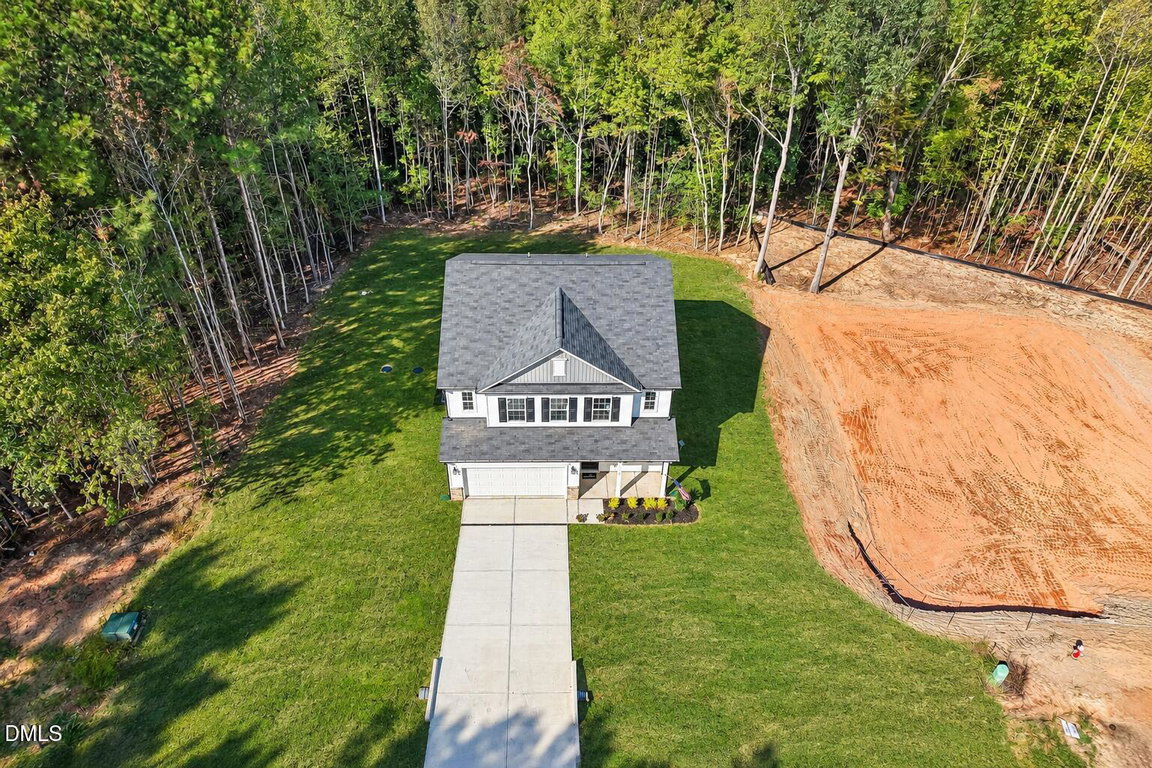 Lush Green Lawn Aerial Home View