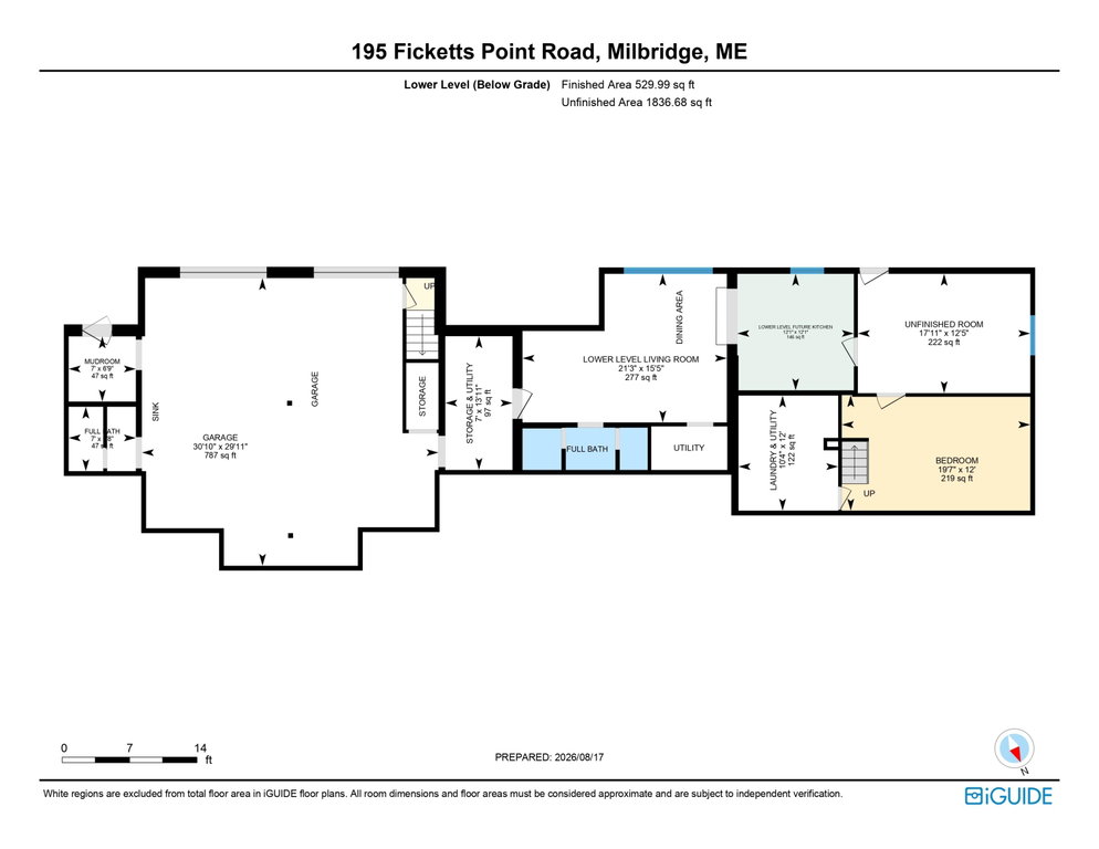 Lower Level Floor Plan ~ 195 Ficketts Po