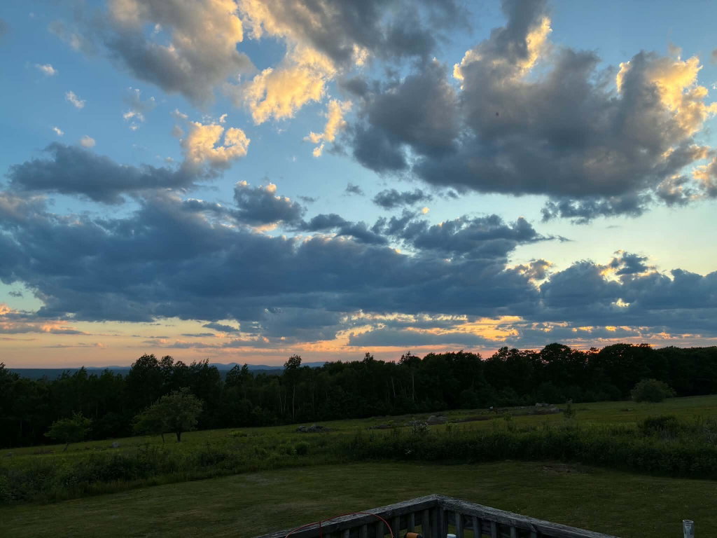 From rear deck