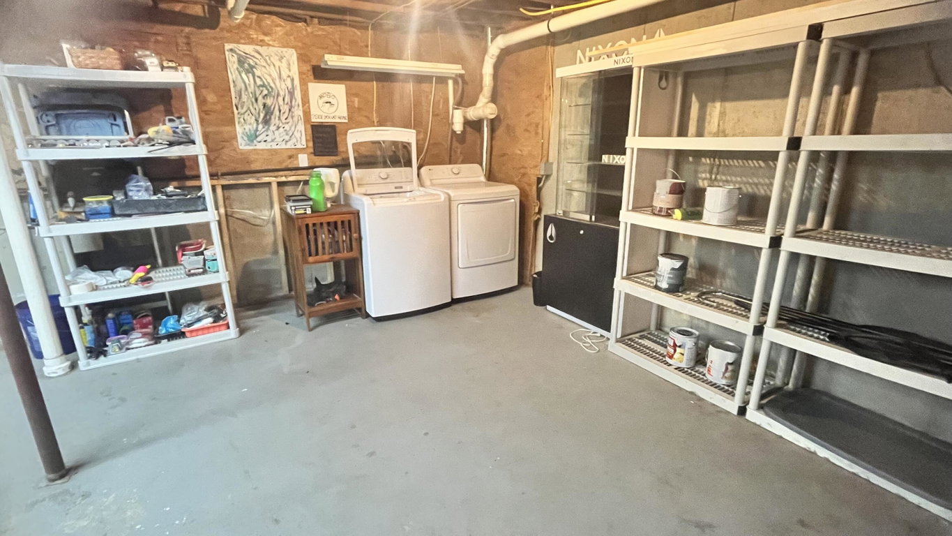 Laundry area with new W/D