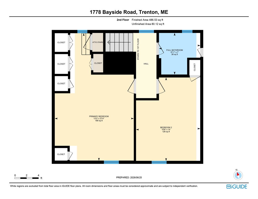 2nd Floor Floor plan ~ 1778 Bayside Road