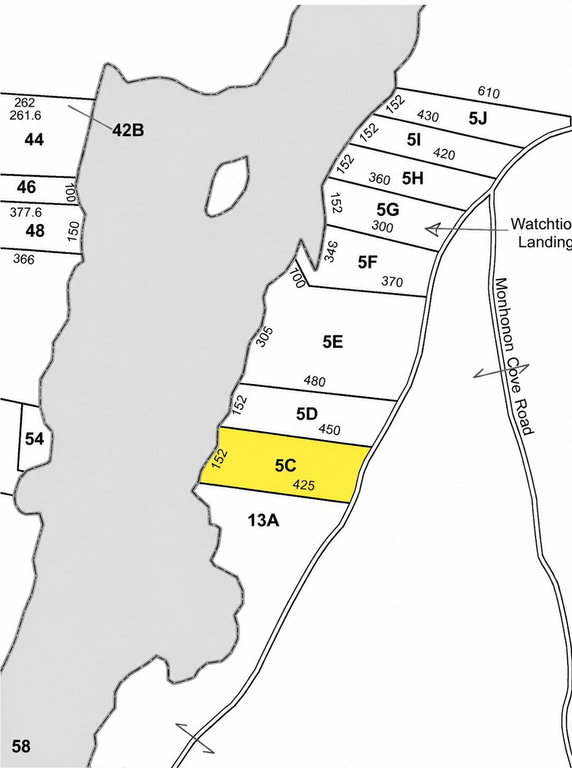Map 13 Lot 5C Highlighted
