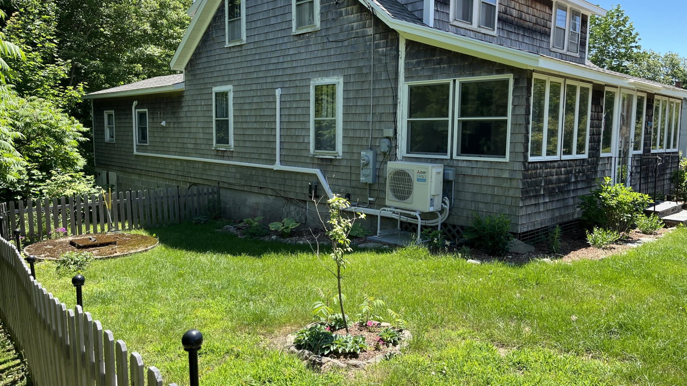 Fenced in front lawn