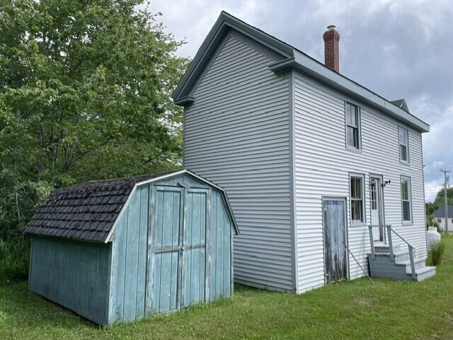 Exterior Side with shed