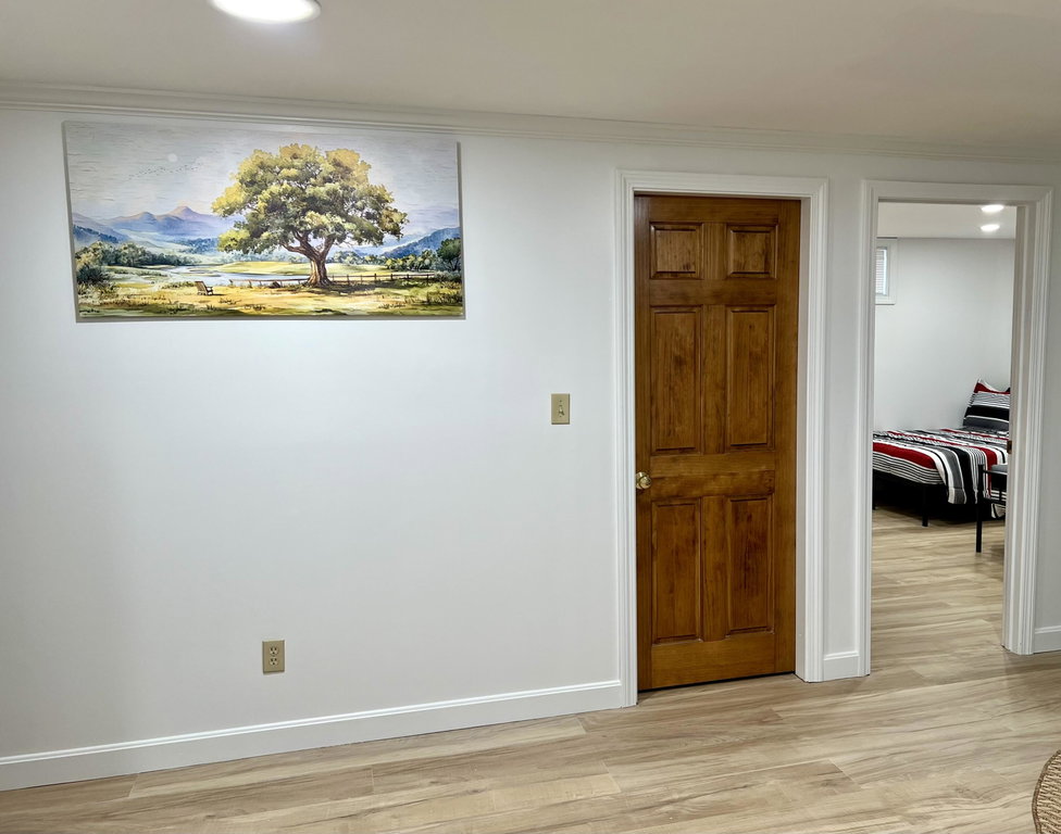 Family room in lower level