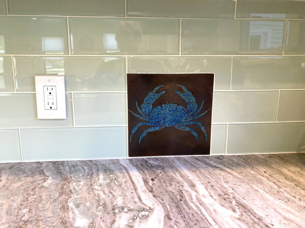 Backsplash tile detail.