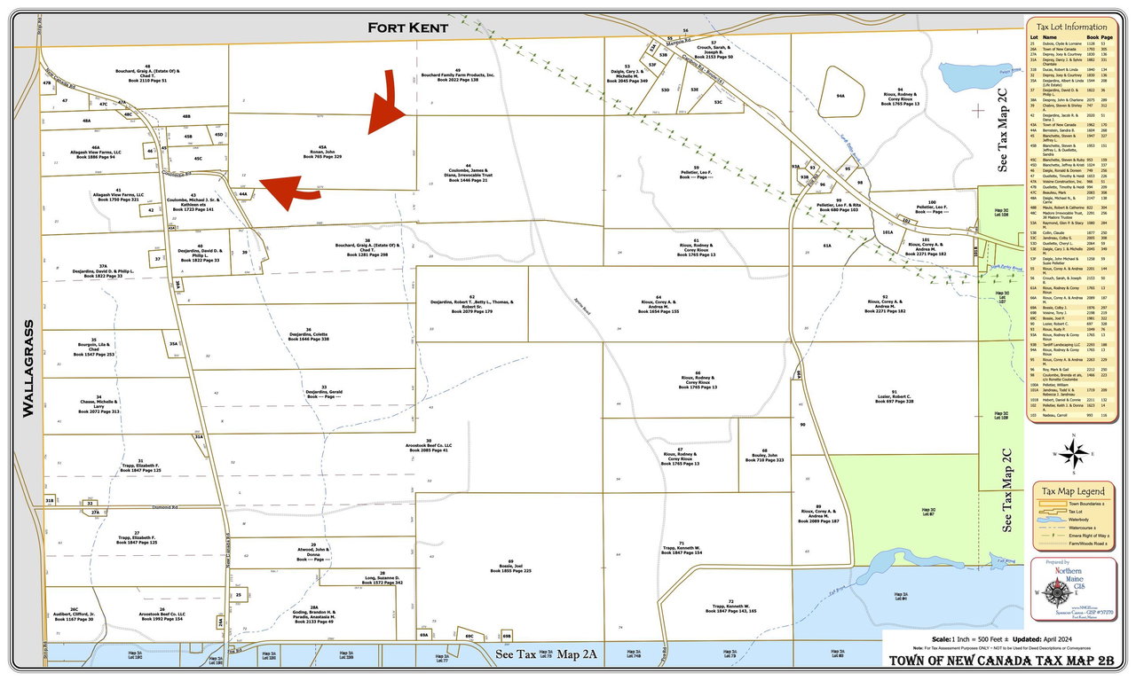 Map2B Lot 45A off Coulombe Road New Canada