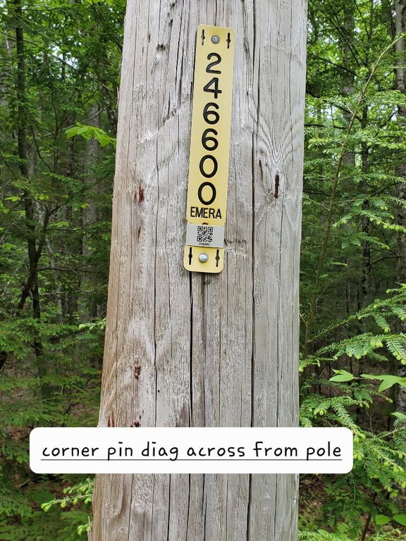 pole at NW corner