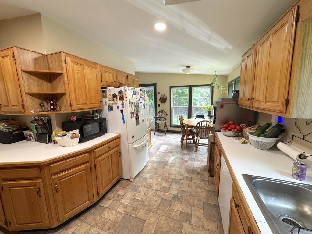 sink and fridge