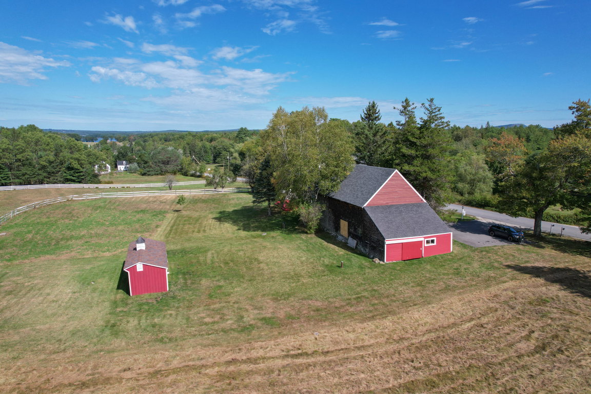 The two barns.