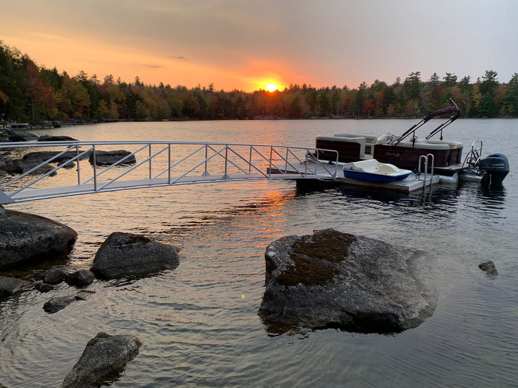 sunset and party boat