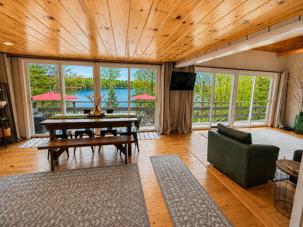 Warm Dining and Living Room View