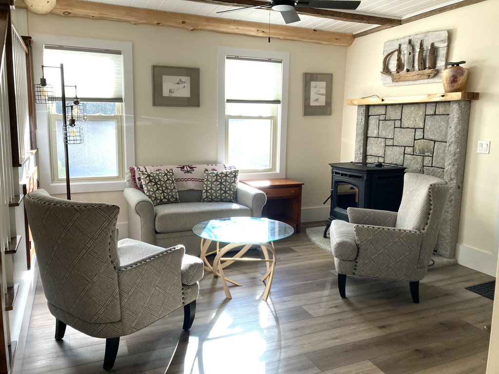 Living room w/pellet stove.