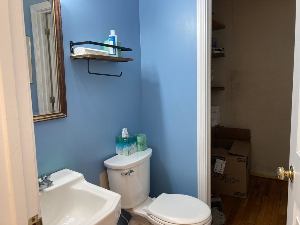 First floor half bath.