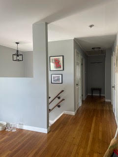 Looking down the hallway
