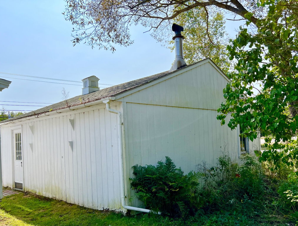 Exterior back of detached garage