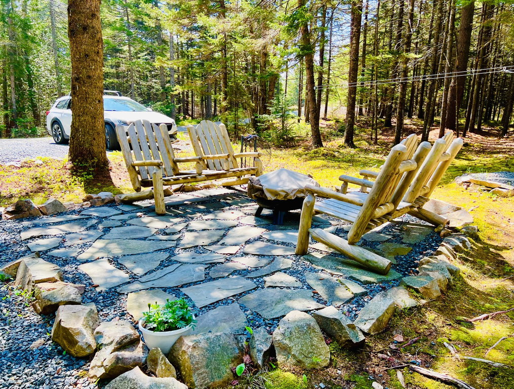 Patio area in the front yard
