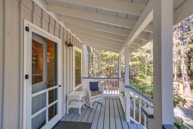 Front porch of cabin