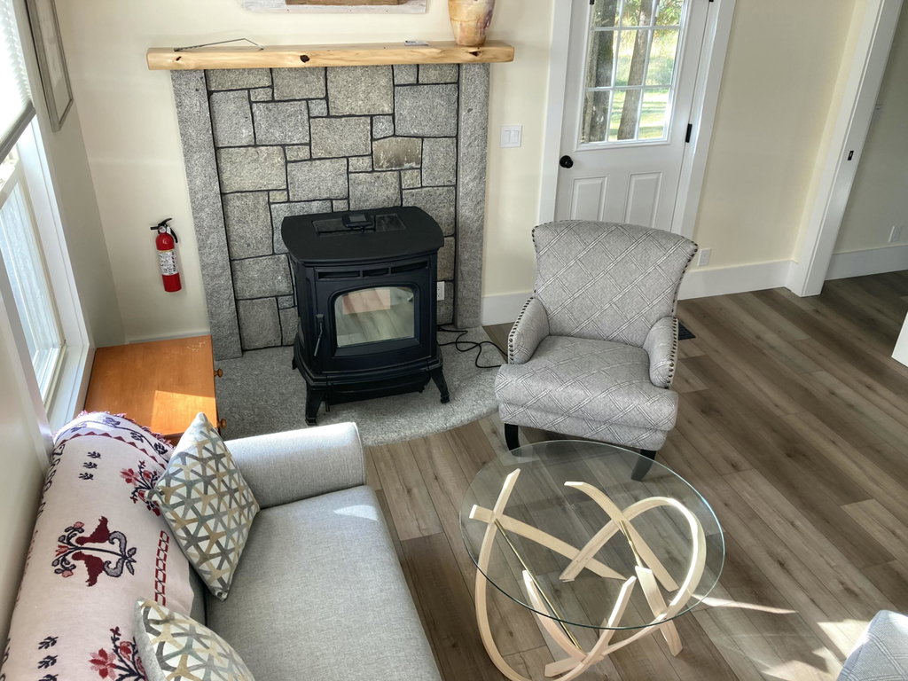 Living room from stair landing.