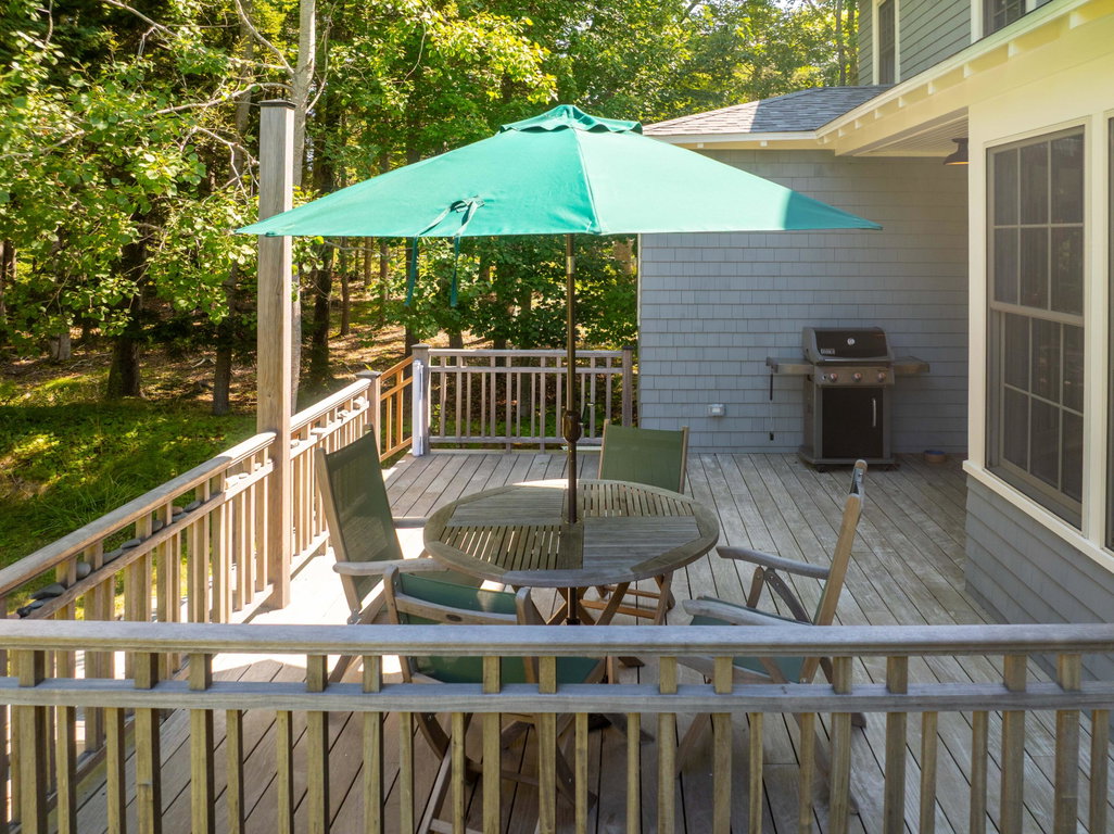 Private deck off kitchen