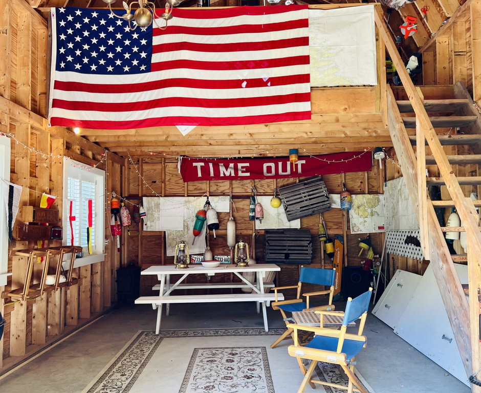Interior of barn