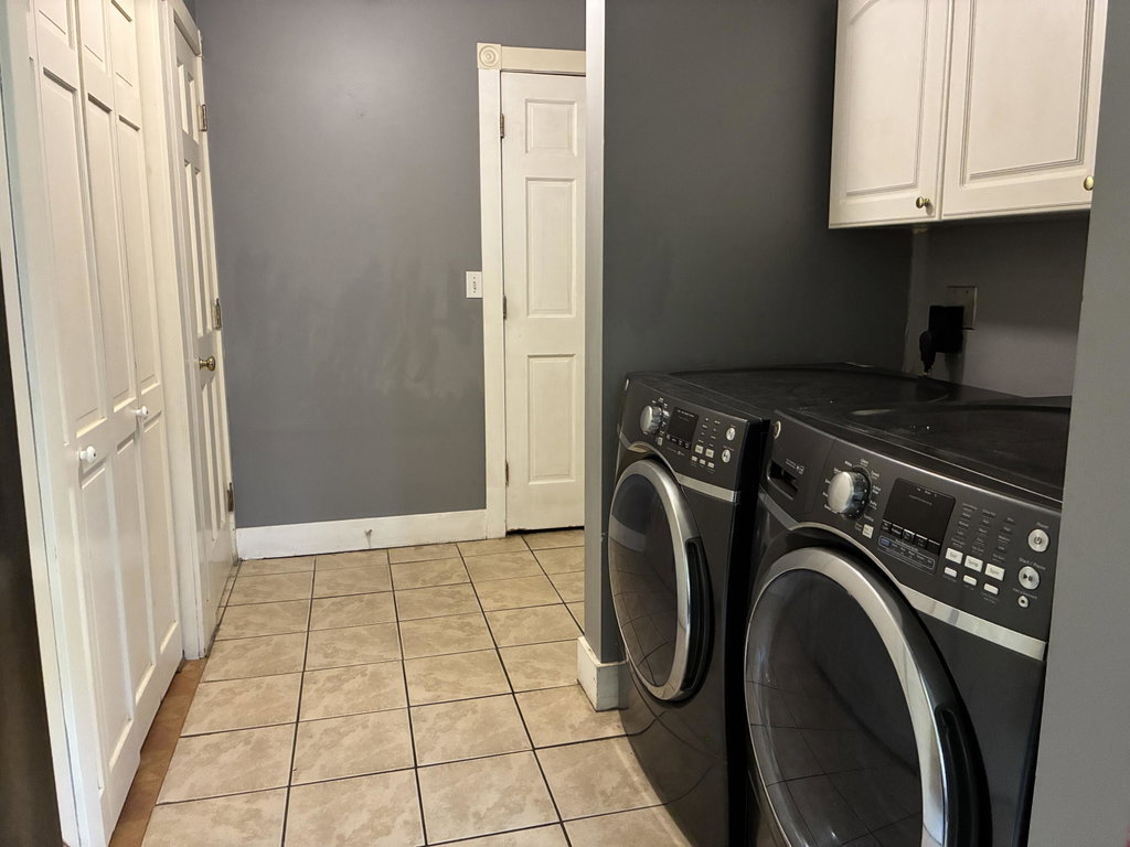 Laundry from mud room entrance.