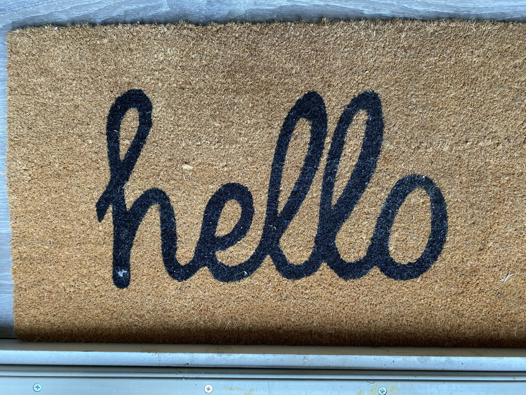 Mudroom entry message