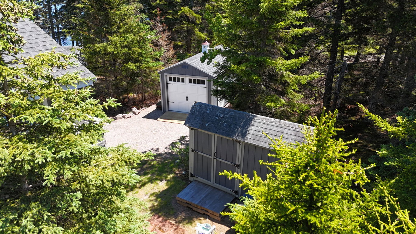 wood shed and shed