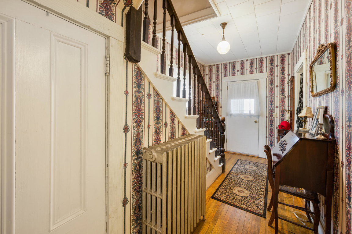 Hallway, door to basement