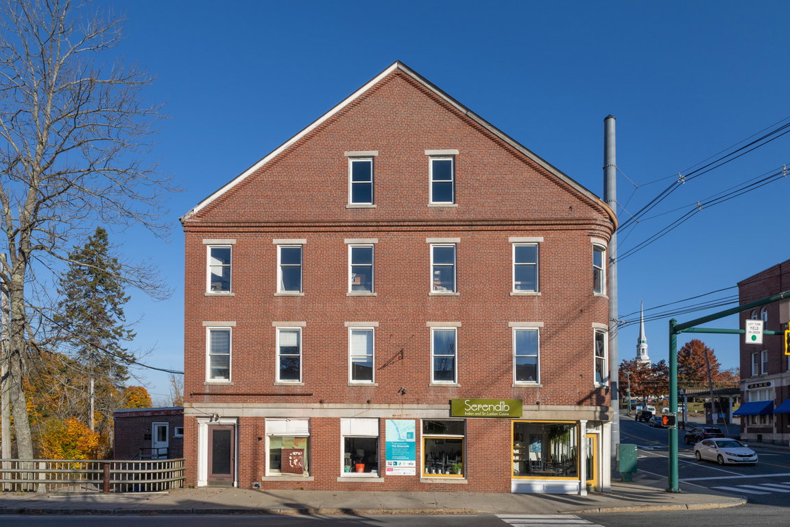 The Peters Block south face on Main St.
