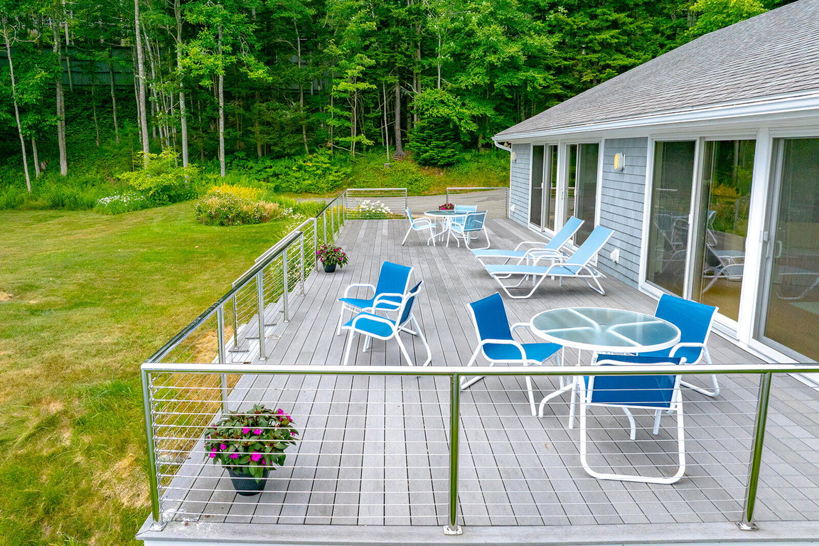 Deck facing the water