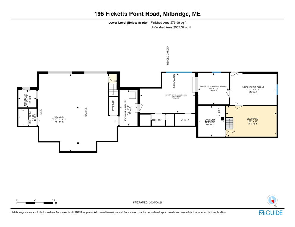 Lower Level Floor Plan ~ 195 Ficketts Po