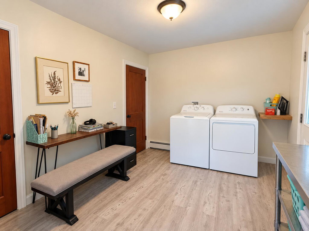 Bright, Organized Laundry Mudroom