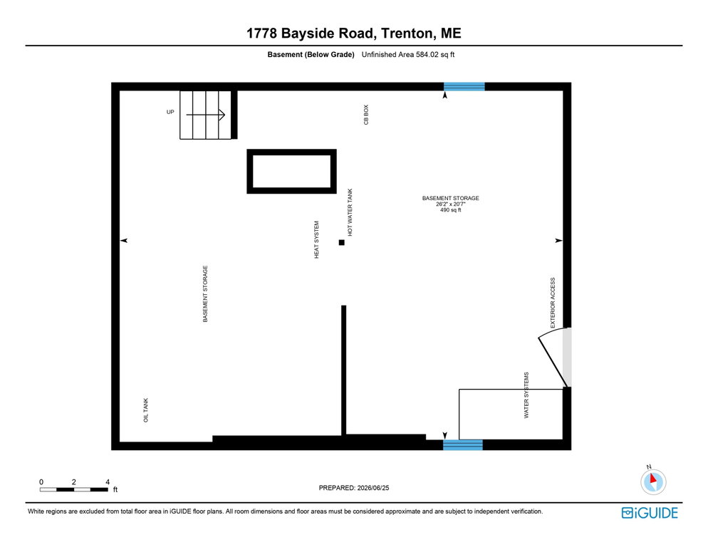 Basement Floor plan ~ 1778 Bayside Road,