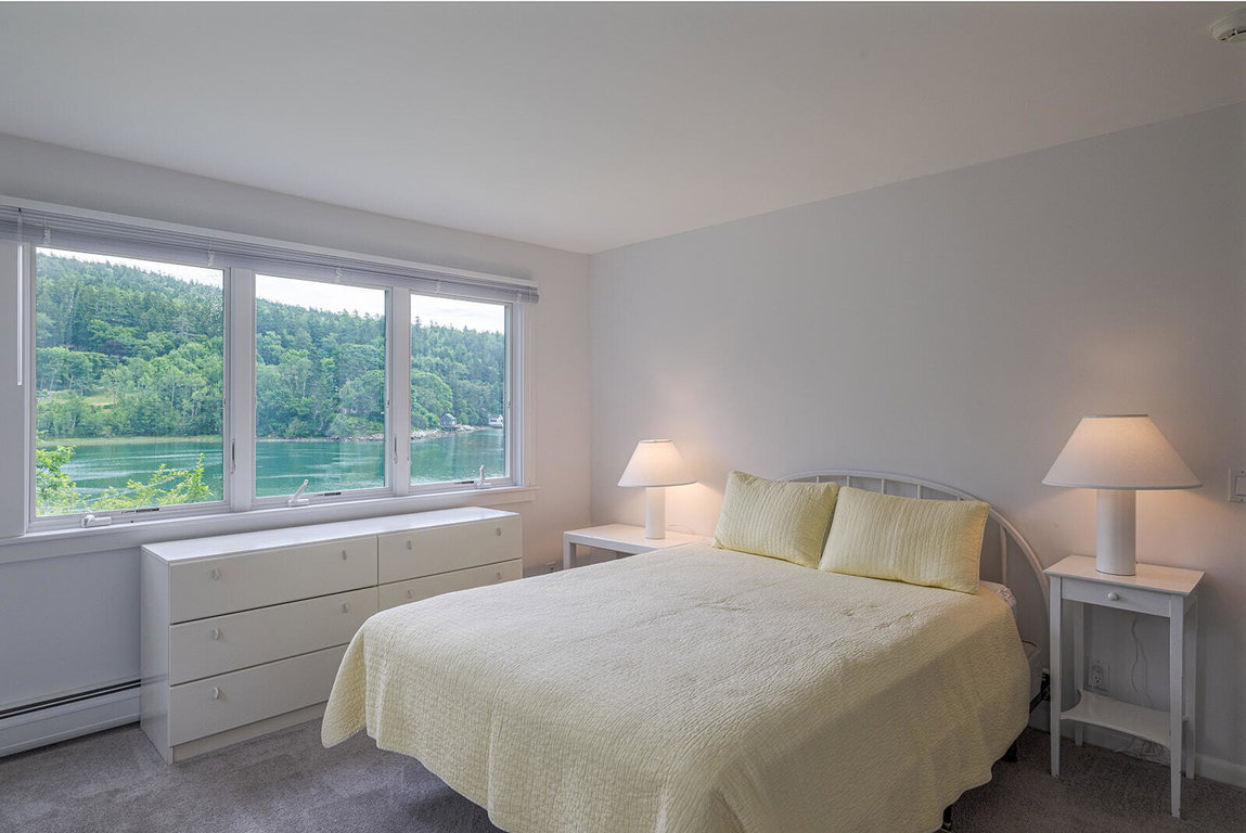 Lower level bedroom with water views
