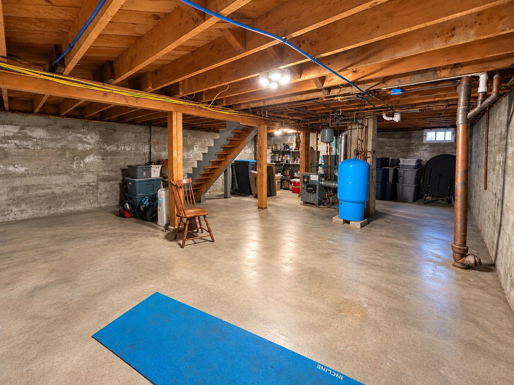 Cleared Basement Storage and Utilities