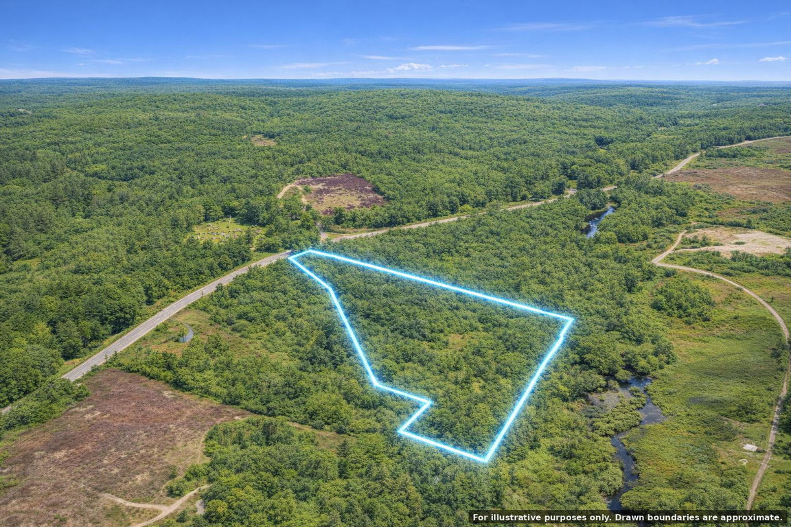 22 Acres Hancock ME aeriel with overlay