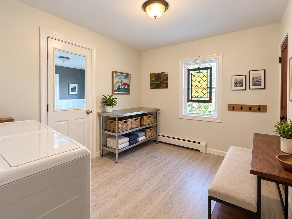 Bright Organized Laundry Mudroom