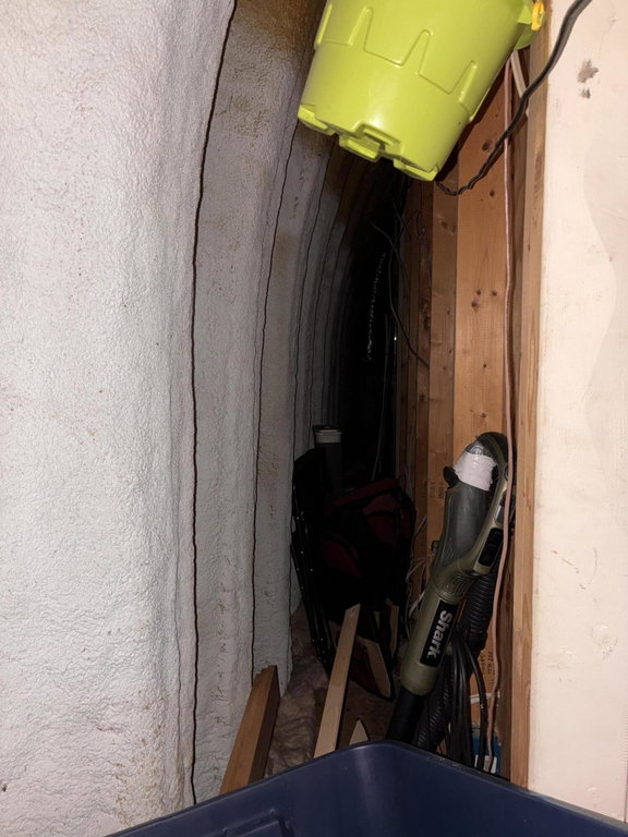 Storage between walls