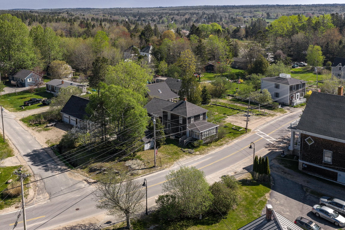 Aerial from corner of Forest & Main