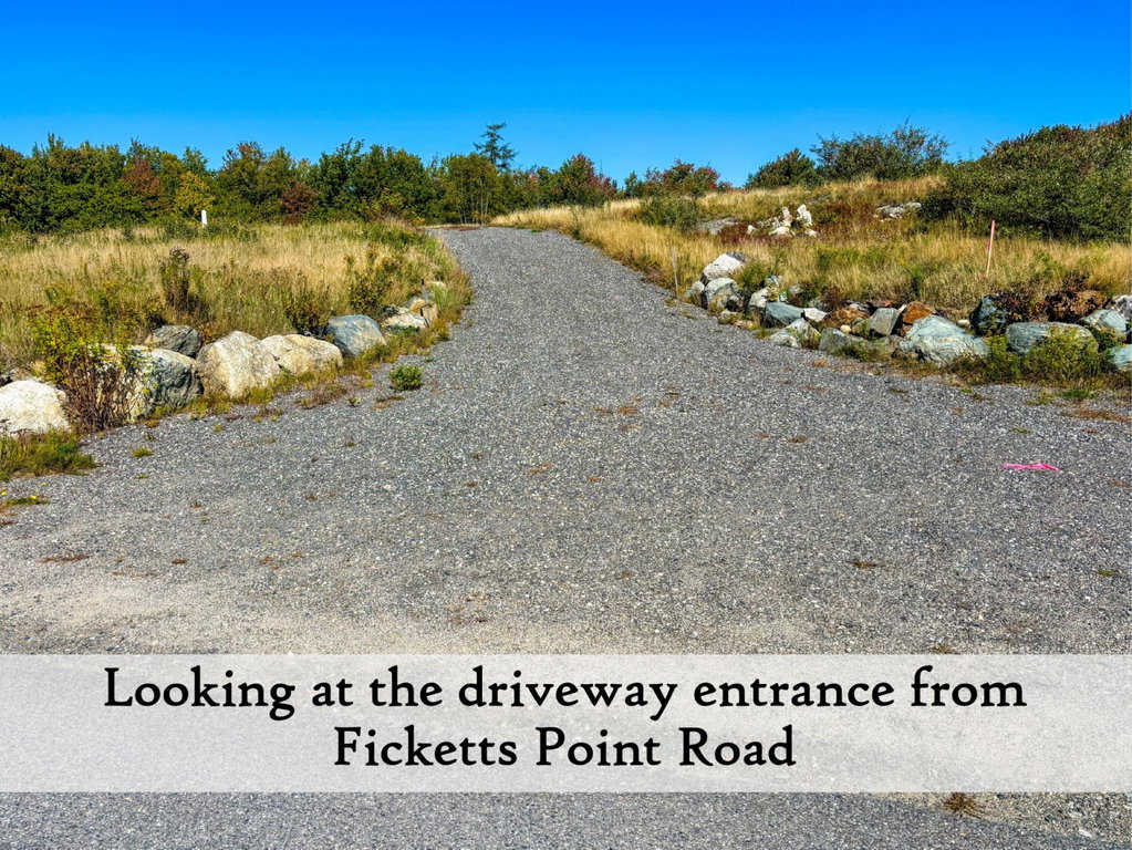 driveway entrance off Ficketts Point Roa