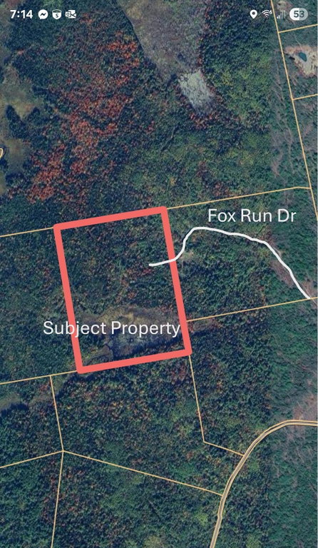 Tax Map Overlay on Aerial with notations