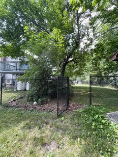 Fenced in back yard