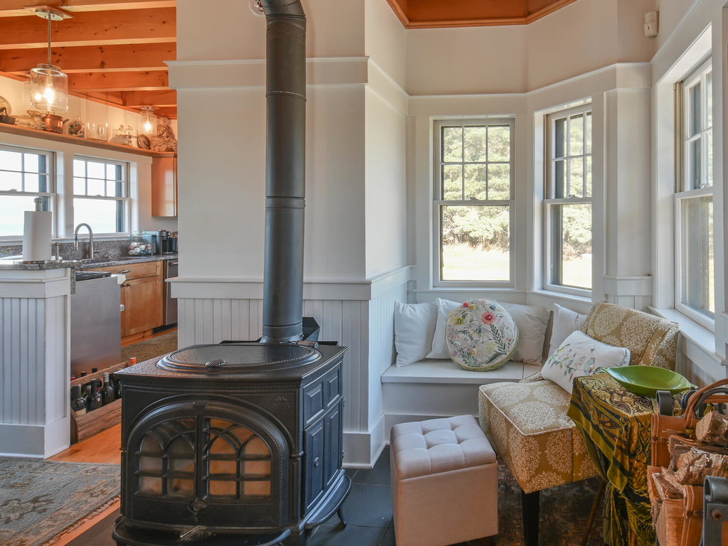 Wood stove and seating