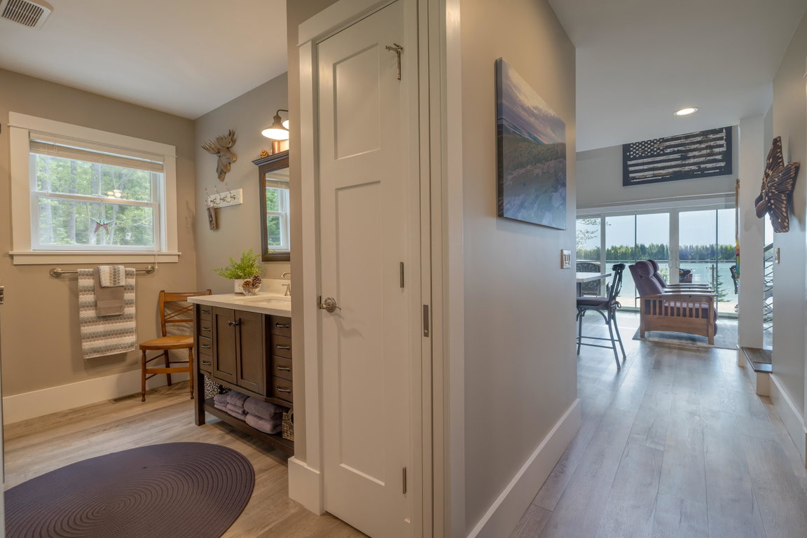 Entry Bathroom to Living
