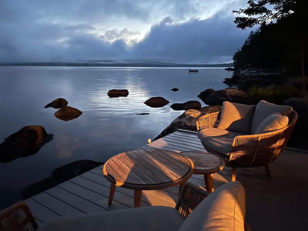 rocks and chairs