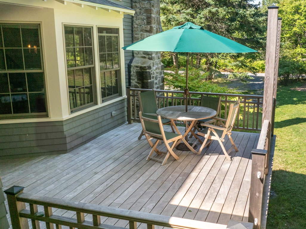 Private deck off kitchen