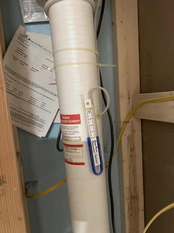 Radon air system in place