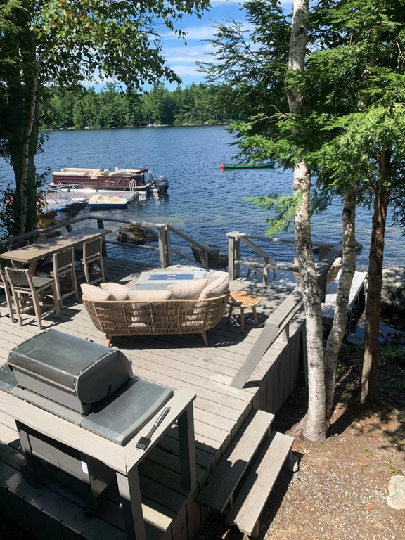 party boat on dock